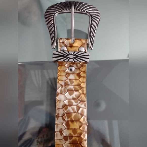 Vintage Rare Snake Skin Leather Belt - Picture 3 of 5